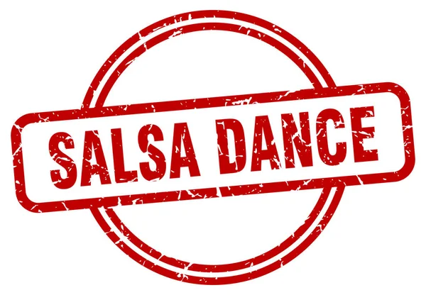 Timbre grunge danse salsa — Image vectorielle