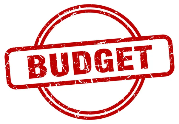 Budget grunge stämpel — Stock vektor
