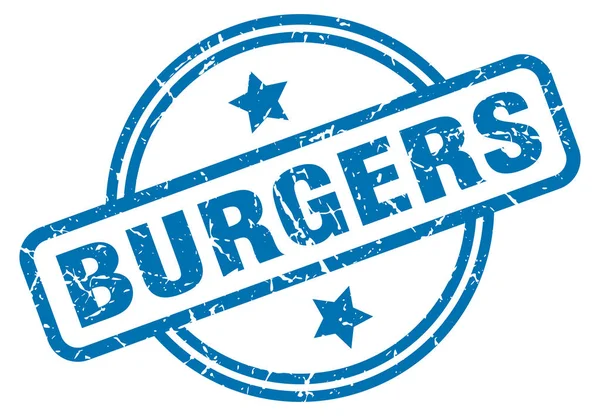 Burger Grunge Stempel — Stockvektor