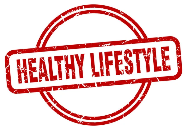 Почтовая марка здорового образа жизни — стоковый вектор