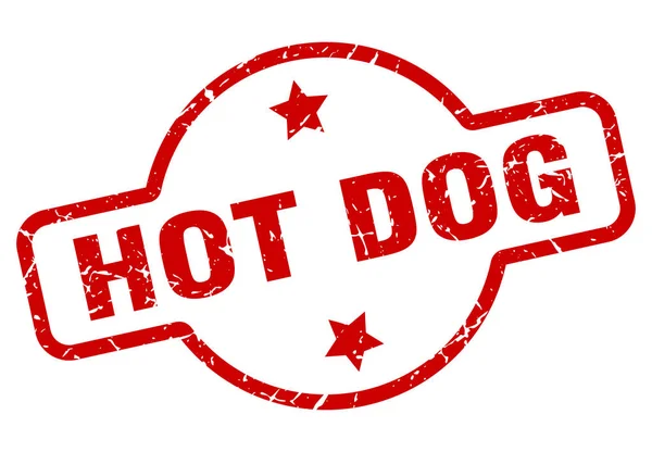 Hot dog stamp — Stock Vector