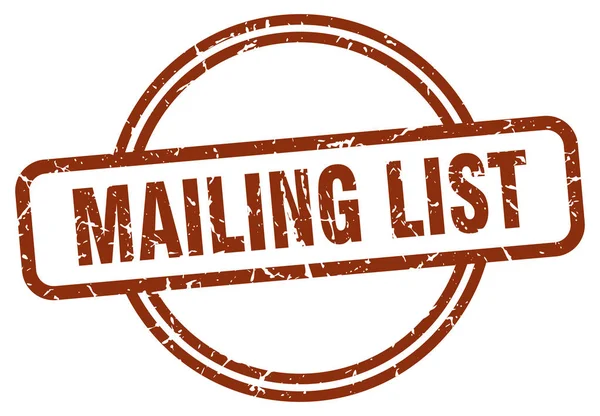 E-posta listesi damgası — Stok Vektör