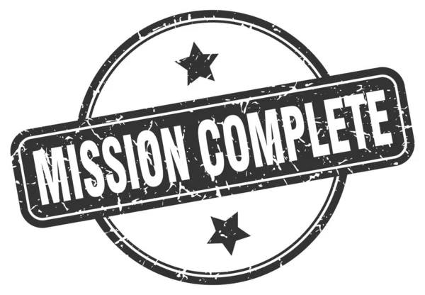 Mission Complete Grunge Stempel — Stockvektor