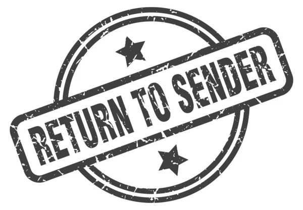 Return to sender stamp — Stock Vector
