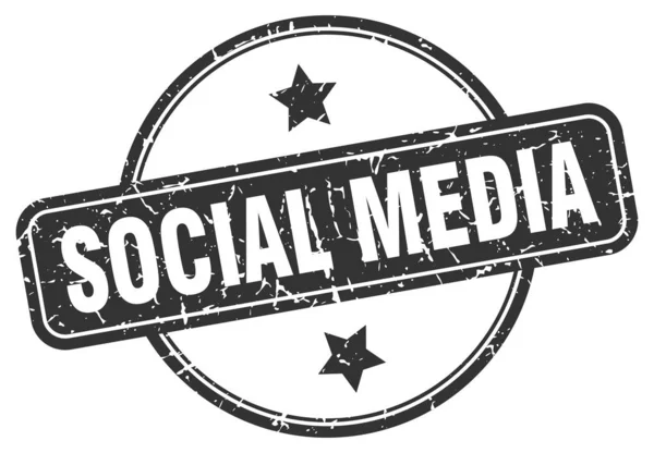Sociala medier grunge stämpel — Stock vektor