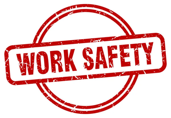 Work safety grunge stamp — Stock Vector