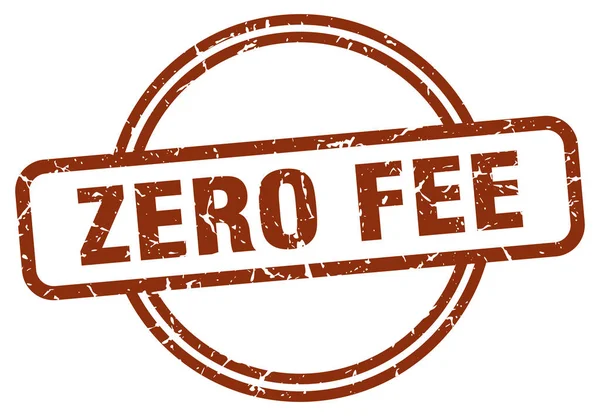 Zero fee stamp — Stock Vector