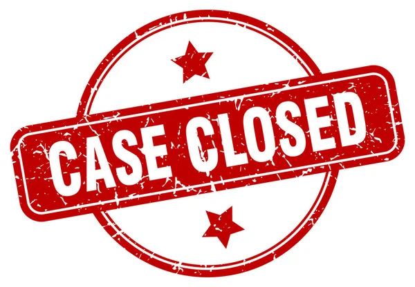 Case closed sign — Stock Vector