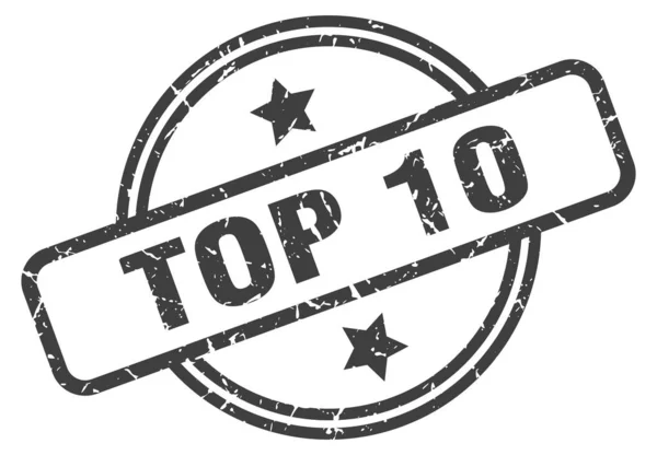 Topp 10 stämpel — Stock vektor