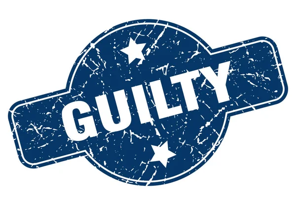 Guilty sign — Stock Vector