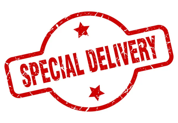 Special delivery stamp — Stock Vector