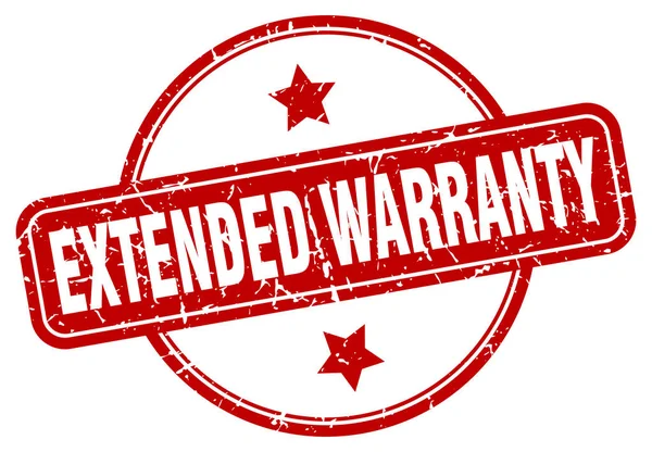 Extended warranty sign — Stock Vector