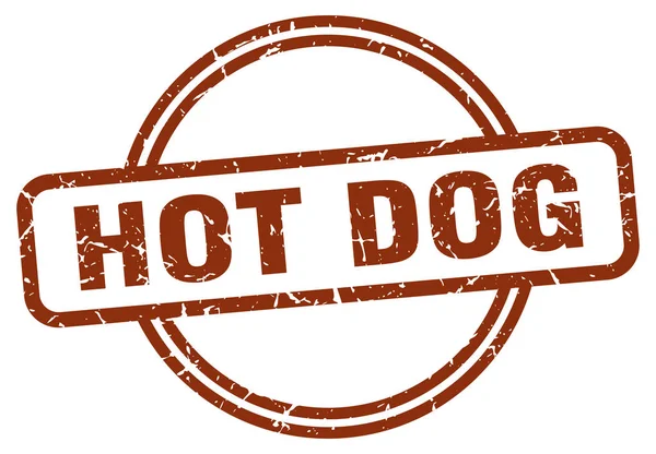 Hot dog stamp — Stock Vector