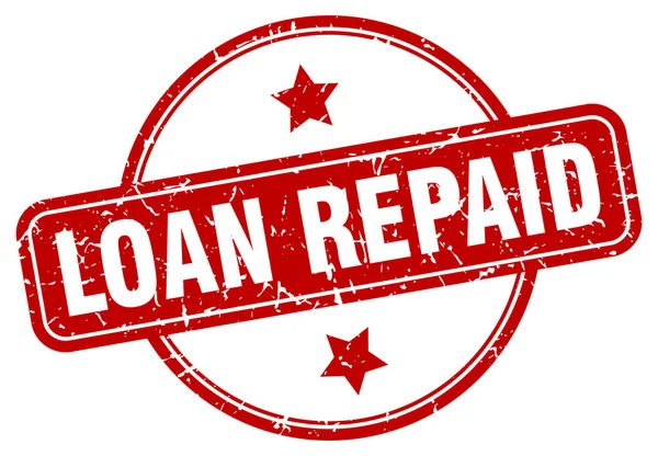 Loan repaid sign — Stock Vector