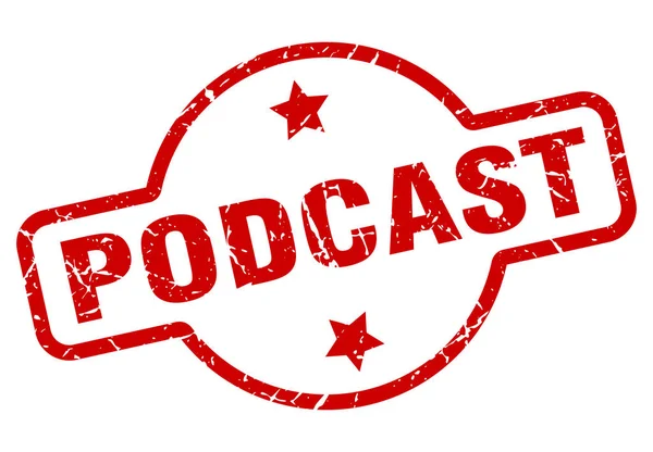 Podcast damgası — Stok Vektör