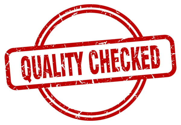 Quality checked grunge stamp — Stock Vector