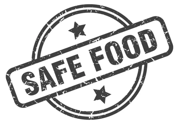 Sello de comida segura — Vector de stock