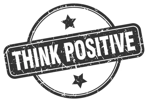 Think positive grunge stamp — Stock Vector