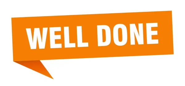 Well done — Stock Vector