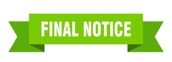 Final notice — Stock Vector