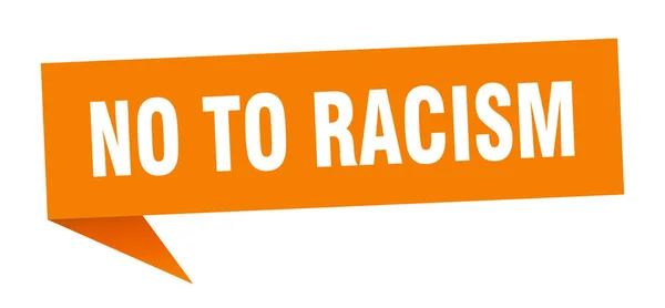 No to racism — Stock Vector