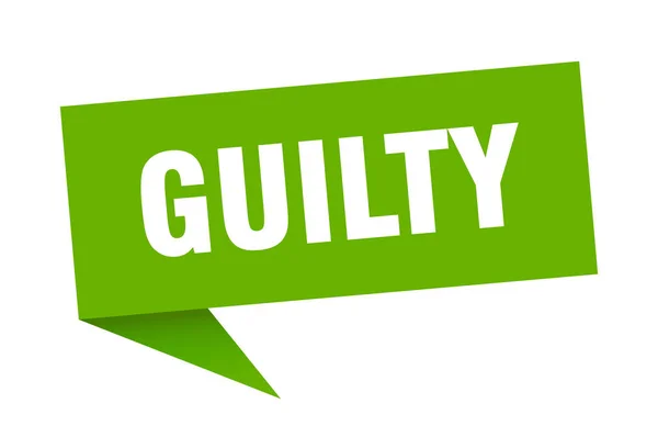 Guilty — Stock Vector