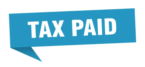 Steuern bezahlt — Stockvektor