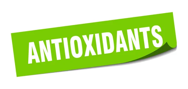 Стикер с антиоксидантами. антиоксиданты квадратный изолированный знак. антиоксиданты — стоковый вектор
