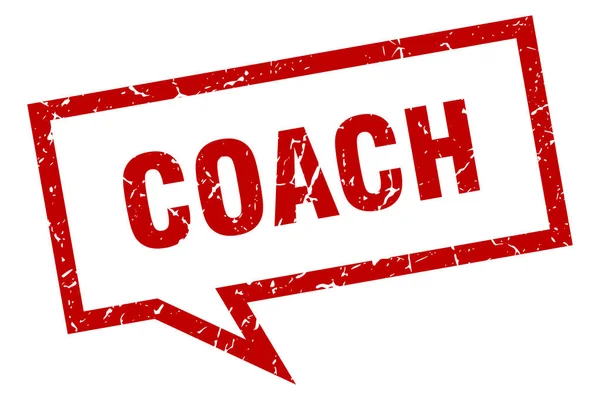 Coach sign. coach square speech bubble. coach — Stock Vector