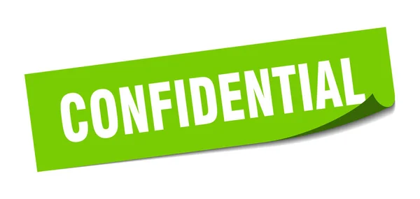 Confidential sticker. confidential square isolated sign. confidential — Stock Vector