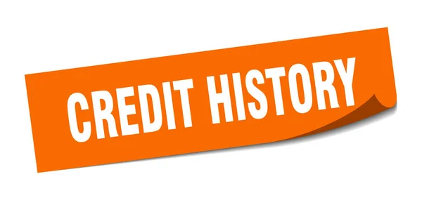 Credit geschiedenis sticker. Credit History Square geïsoleerd teken. krediet historie — Stockvector