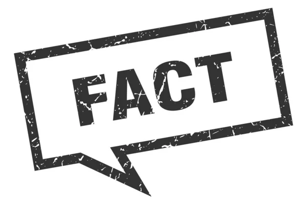 Fact sign. fact square speech bubble. fact — Stock Vector
