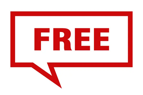 フリーサイン。自由な正方形のスピーチバブル。無料 — ストックベクタ