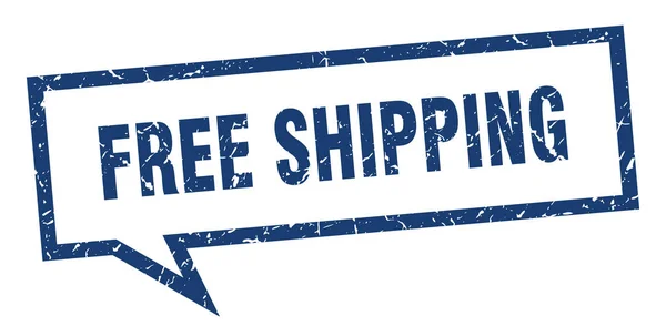 Free shipping sign. free shipping square speech bubble. free shipping — Stock Vector