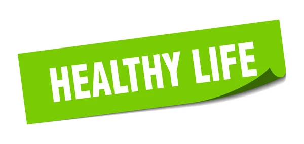 Etiqueta de vida saudável. vida saudável quadrado sinal isolado. vida saudável —  Vetores de Stock