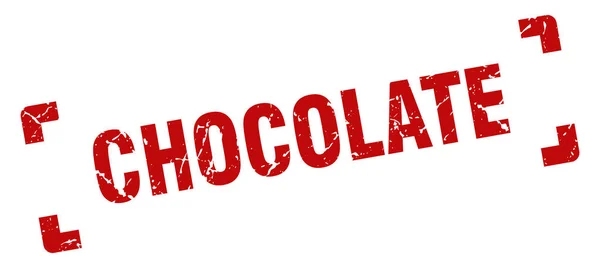 Шоколадная марка. шоколадный квадратный гранж знак. шоколад — стоковый вектор