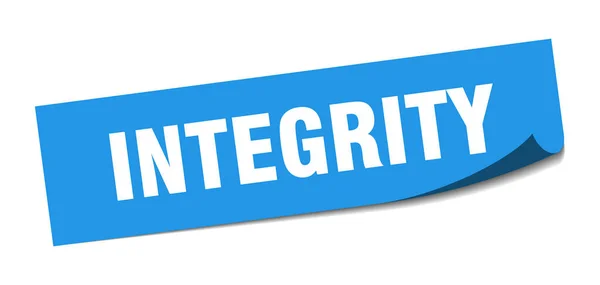 Nálepku integrity. integrita čtvercového izolovaného znaku. Integrity — Stockový vektor