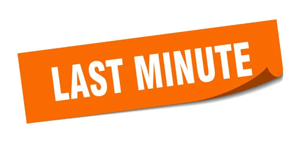 Last-Minute-Sticker. Last-Minute-Platzverweis. Last Minute — Stockvektor