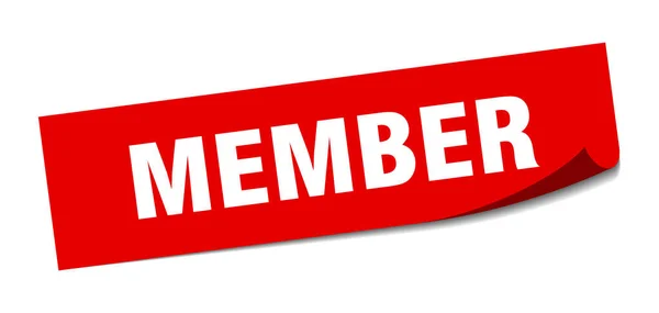 Mitgliedsaufkleber. Mitglied Quadrat isolierte Zeichen. Mitglied — Stockvektor