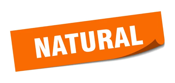 Natuurlijke sticker. natuurlijke vierkante geïsoleerd teken. Natuurlijke — Stockvector
