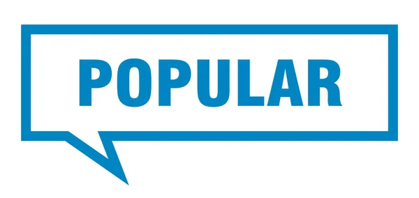 Popular sign. popular square speech bubble. popular — Stock Vector