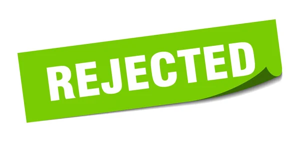Rejected sticker. rejected square isolated sign. rejected — Stock Vector