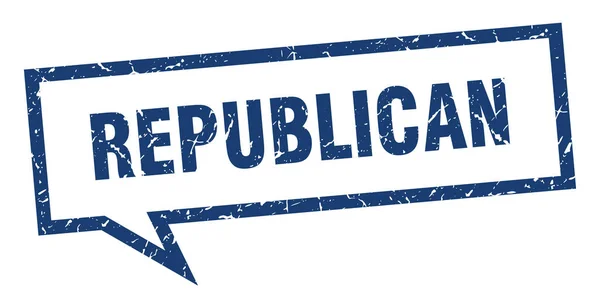 Republikany podpisać. republikan kwadratowych bańki mowy. Republikańskiej — Wektor stockowy