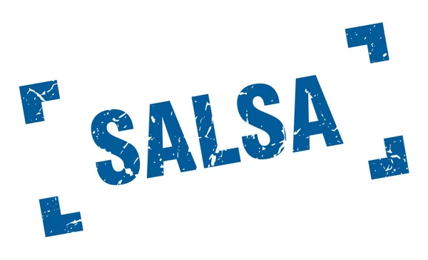 Salsa-Marke. Salsa Square Grunge Zeichen. salsa — Stockvektor