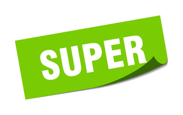 Super sticker. super square isolated sign. super — Stock Vector