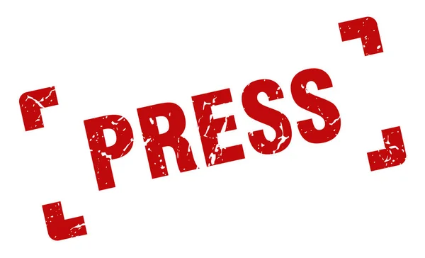 Press stamp. press square grunge sign. press — Stock Vector