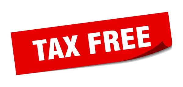 Etiqueta livre de impostos. sinal isolado quadrado livre de impostos. isenção de impostos — Vetor de Stock