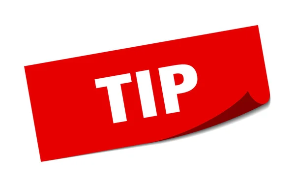 Tip sticker. Tip vierkant geïsoleerd teken. Tip — Stockvector