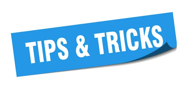 Tips & tricks klistermärke. tips & tricks fyrkantig isolerad skylt. tips & tricks — Stock vektor
