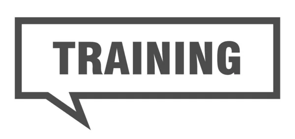 Training sign. training square speech bubble. training — Stock Vector